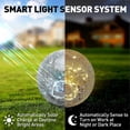 thumbnail image 2 of Luces solares para jardín, bola de cristal agrietado, impermeable, LED blanco cálido, para decoración exterior, caminos, patios y césped, 1 globo (11 cm), 2 of 5