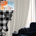 thumbnail image 5 of Easter Blackout Curtains for Bedroom/Living Room, Pinch Pleated Black Out Curtains, Farmhouse Retro Black White Lattice Bunny Rabbit Room Darkening Window Drapes with Hooks 2 Panels, 59"x70", 5 of 8