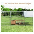 Galvanized Metal Chicken Coop Cage with Cover WalkIn Pen Run 9' W x