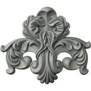 Ekena Millwork 12 1/2"W x 10 5/8"H x 1 1/2"P Benson Center Flourish Onlay