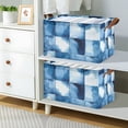 thumbnail image 2 of Yayeee Foldable Storage Basket for Shelves with Handles Waterproof Cloth Bins, Blue Pattern, 2 of 7