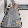 thumbnail image 2 of Kitchen Rugs Sets Of 2,Gold Black Checkered Pattern Anti Fatigue Kitchen Mat Rugs Non Slip Washable,Decorative Kitchen Floor Mats for Kitchen,Sink,Laundry,17"x47"+17"x47", 2 of 5