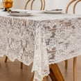 thumbnail image 4 of Lace Embroidered Tablecloth. Rectangle Lace Vintage Tablecloth Table Protector for Kitchen Dining Room Party Banquet Home Picnic Wedding Decoration (86×53 inch), 4 of 8