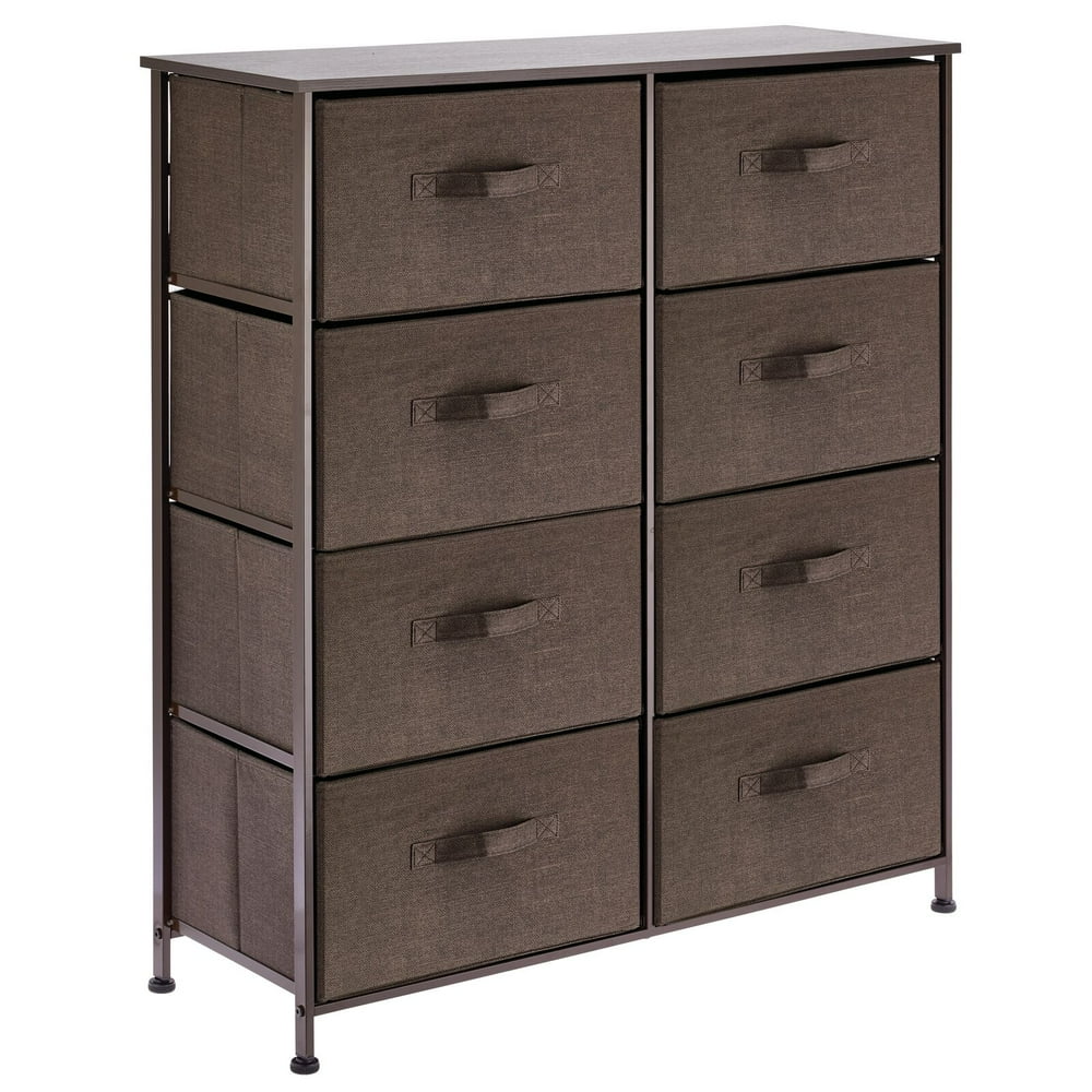mDesign Storage Dresser Furniture Unit Tall Standing Organizer for