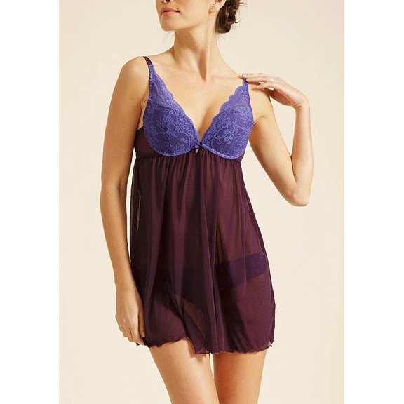 The Little Bra Company SAPPHIRE-AMETHYST Lucia Babydoll, US 30C, UK 30C