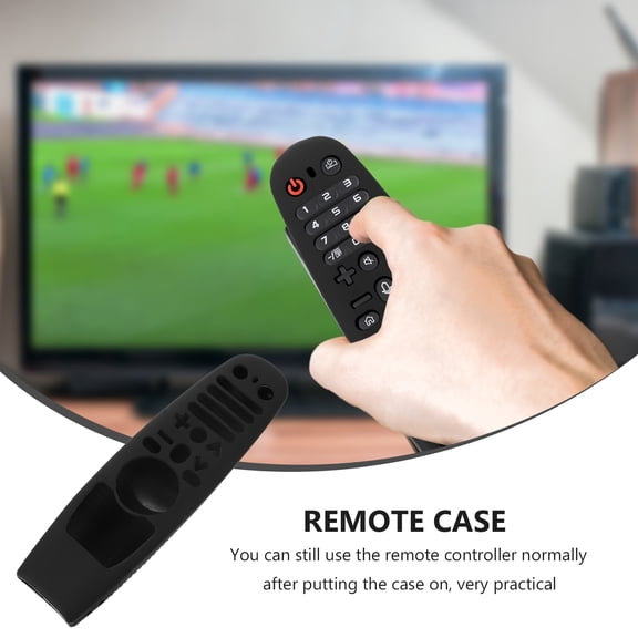 Supvox Optimum Remote Cover Silicone Black Anti-drop Cover for Remote Controller 1Pcs