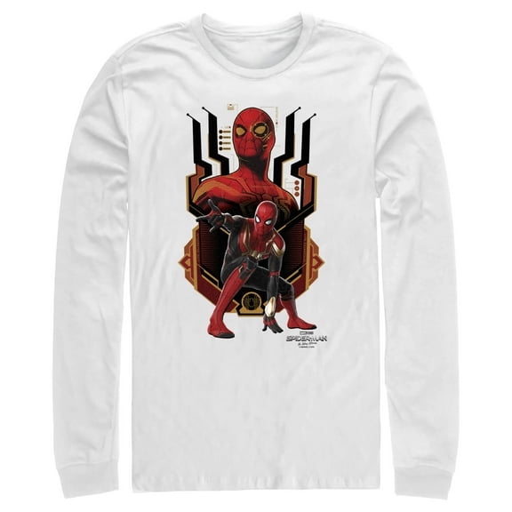 Men's Marvel Spider-Man: No Way Home Integrated Suit Long Sleeve Shirt White Small
