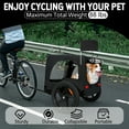 thumbnail image 2 of Outdoor Heavy Duty Collapsible Pet Bike Trailer with 16-Inch All-Terrain Wheels & Universal Hitch – Foldable Dog/Cargo Carrier Cart for Bicycles, 2 of 6
