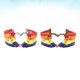 thumbnail image 4 of Pulsera de metal con forma de corazón y arcoíris, hecha a mano, estilo retro, para LGBT, gays, lesbianas y homosexuales (bronce y plata), 4 of 7