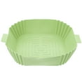 thumbnail image 4 of OUNONA Green Silicone Air Fryer Liner Reusable Heatresistant Cooking Mat for Home Use 10 Inch, 4 of 8