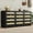 Black, variant on M optimized 12 Drawer Dresser for Bedroom, Modern Rattan Chest of Drawers, Wood Storage Organizer with Drawers and Handles, for Nursery, Entryway, Living Room