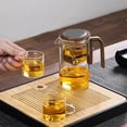 thumbnail image 2 of Gianixi Glass Teapot, Magnetic Wooden Handle Cold Brew Hot Tea Maker, Infuser 520ML 720ML Teapot, 2 of 7