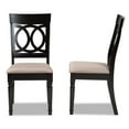 thumbnail image 3 of Lucie Modern and Contemporary Sand Fabric Upholstered 2-Piece Dining Chair Set Set, 3 of 8