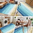 thumbnail image 6 of Summer Coastal Area Rugs 3x5 for Living Room, Turquoise Ombre Beach Ocean Waves Non Slip Washable Rug Runner, Low Pile Indoor Floor Carpet Mat Bathroom Rugs for Bedroom, Kids Room, 6 of 9