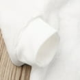 thumbnail image 7 of Infant White Fleece Jumpsuit, Long Sleeve Zipper Open Front Hooded One-piece for Boys and Girls, 0-3 Years, 7 of 7