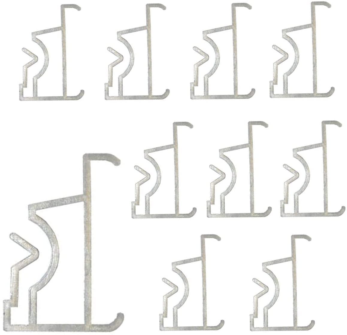 Valance Clips 10pcs 2inch Clear Plastic Hidden Retainer Holder for Window Blind Valance,Horizontal Faux & Wood Blinds Parts