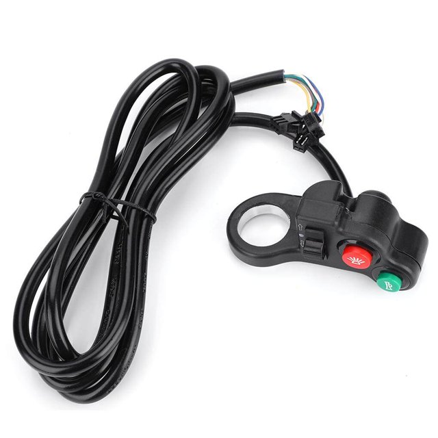 Toystoory DK-04 3-en-1 Interruptor de luz de cabeza Señal de giro de bocina para motocicleta Scooter Patinetes eléctricos