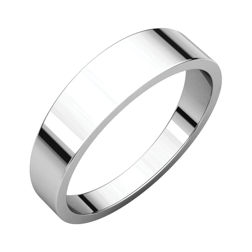Jewelry 14k White Gold 5mm Flat Tapered Band Ring Ring Size 6