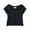 Black - 001, variant on Aeropostale Womens Cropped Striped Crew Knit Sweater, Black, Juniors, Large