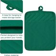 thumbnail image 3 of HAOAN 5Pcs Pot Holders for Kitchen Heat Resistant Pink Cotton Potholder Multipurpose Hot Pads Machine Washable Oven Mitt with Hanging Loop Pocket Potholder for Daily Baking Cooking Grilli, 3 of 6