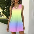 thumbnail image 2 of aidice Summer Jumpsuits for Women Casual V Neck Sleeveless Comfy Multi Color Hidden Zipper Shorts Rompers, 2 of 4