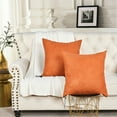thumbnail image 3 of Home Soft Things Suede Throw Pillow Cover with Big Zipper 2 Pieces - Rust - 20" x 20", 3 of 8