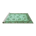 thumbnail image 2 of Ahgly Company Machine Washable Indoor Rectangle Abstract Turquoise Blue Modern Area Rugs, 8' x 12', 2 of 4