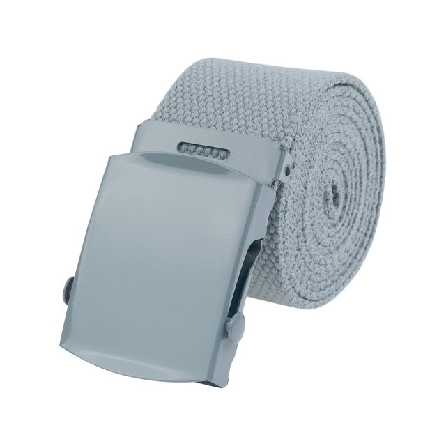 Cinturón de lona casual diario para mujeres INSPIRE CHIC, con hebilla suave, cinturón trenzado de 123x4cm/48.4x1.6" en gris