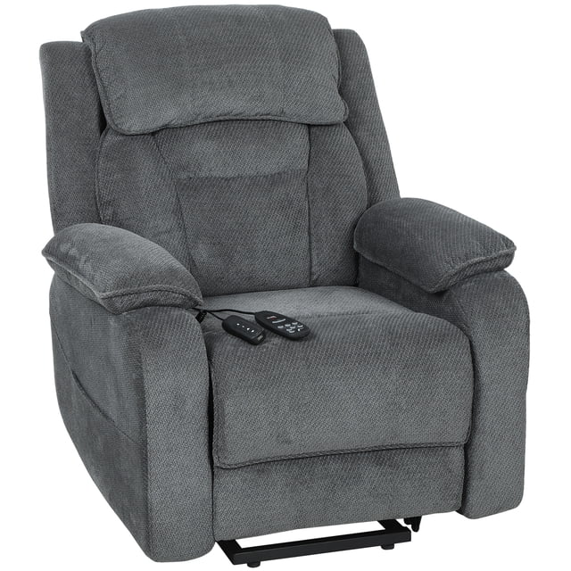 CoSoTower Power Recliner Chair with Massage, Electric Lift Chair for Elderly with Side Pockets, 2 Memory Positions, Remote, Grey