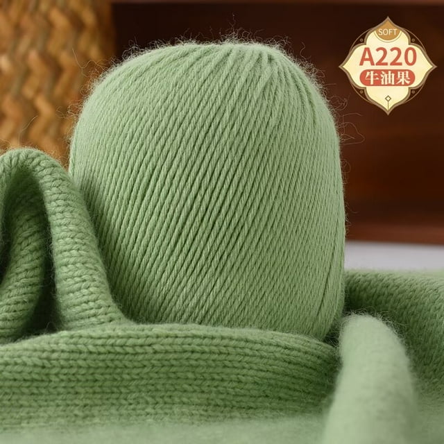 XmhyTop-A Hilo de lana de lujo de 100 g, hilo suave para tejer a crochet, ideal para hacer suéteres, gorros y bufandas, C20