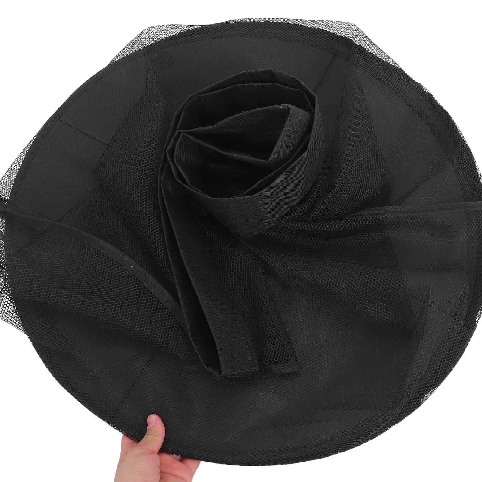 OUNONA Large Black Mesh Sports Gear Bag with Drawstring Closure, 28 x 40 inches, Ideal for Football Basketball Baseball Fans