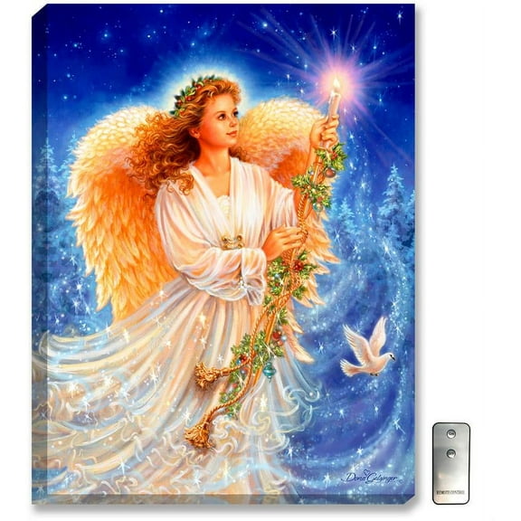 Glow Decor Stardust Angel Illuminated Wall Art #D0701