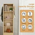 thumbnail image 5 of 360° Rotating Makeup Jewelry Armoire Cabinet Mirror Jewelry Cabinet Standing 4 Layers of Open Shelves and 2 Layers of Built-In Shelves for Bedroom, 5 of 6