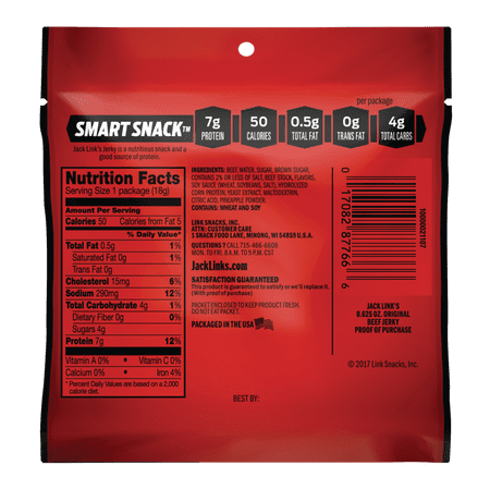 Jack Links Beef Jerky, Teriyaki. Meat Protein Snack Packs, 5ct 0.65oz - Image 5