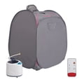 thumbnail image 3 of Máquina de vapor de 2 l con sauna portátil, sauna de vapor plegable para el hogar, enchufe estadounidense de 110 V, 3 of 15
