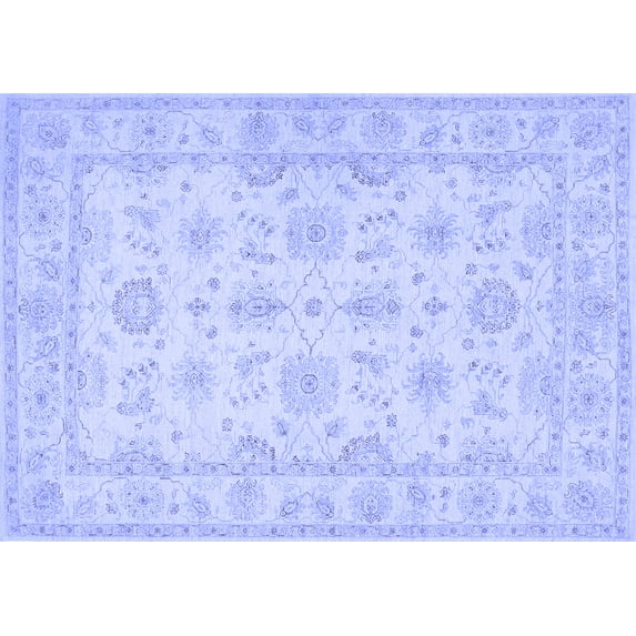 Ahgly Company Indoor Rectangle Oriental Blue Traditional Area Rugs, 6' x 9'