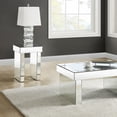 thumbnail image 4 of ACME Satinka End Table, Light Gray Engineered Marble & Mirrored Silver Finish, 4 of 5