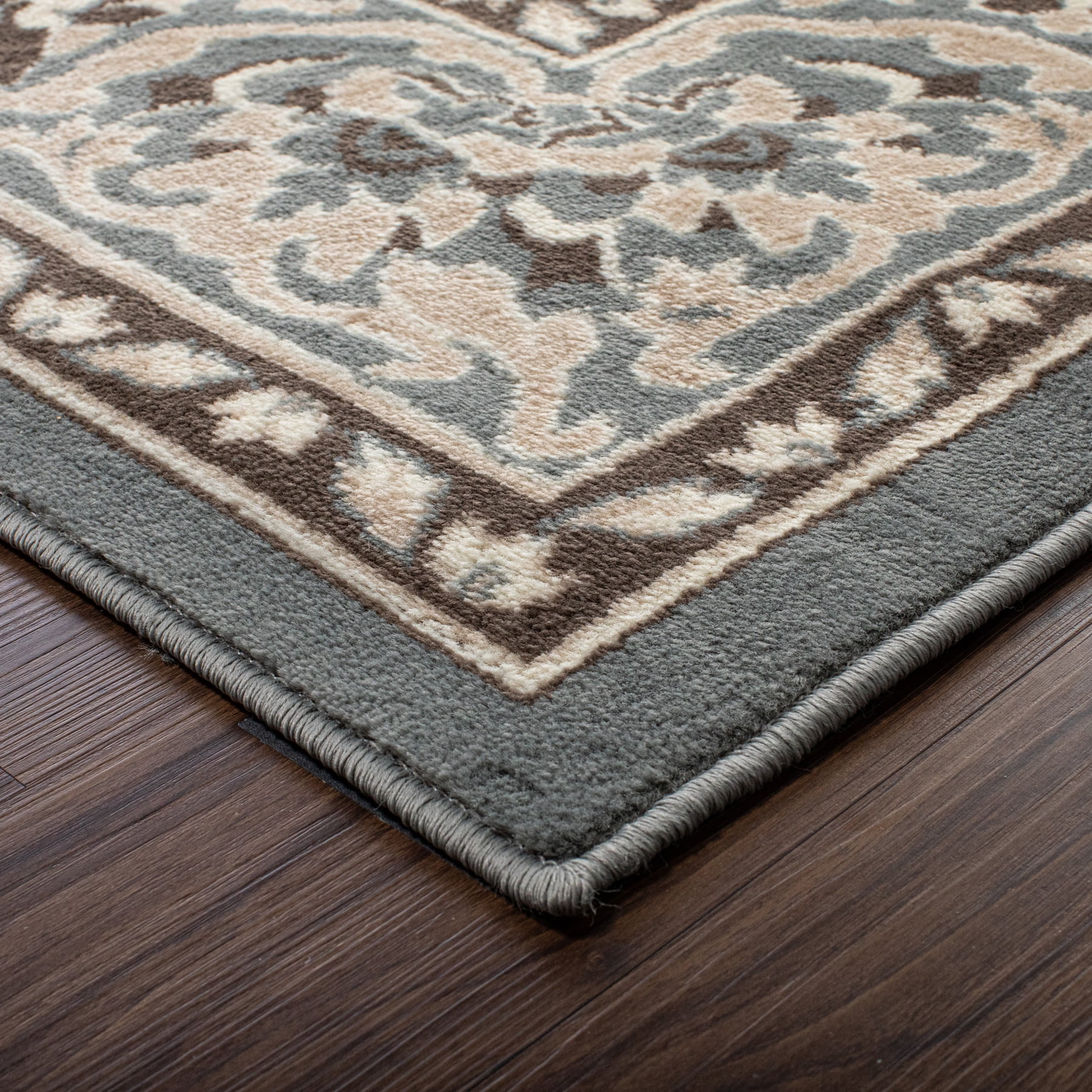 Superior Glendale Oriental Medallion Indoor Runner Rug, 2'7"x10', Gray