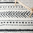 thumbnail image 6 of SAFAVIEH Parma Blanche Geometric Shag Area Rug, Ivory/Charcoal, 6'7" x 6'7" Square, 6 of 8
