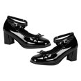 thumbnail image 2 of Zapatos dulces de cuero de PU, zapatos de tacón alto con correa en el tobillo para mujer, zapatos con punta cerrada, diseño elevado, 2 of 8