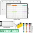 thumbnail image 2 of Magnetic Chore Chart Dry Erase Weekly Calendar Whiteboard Set for Fridge & 6 Markers  12” x 16”, 2 of 10