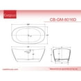 thumbnail image 2 of Castello USA Knightsbrook 64" Freestanding Solid Surface Soaking Bathtub, 2 of 8