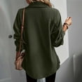 thumbnail image 6 of DYTTDG Women's Solid Color Lapel Cardigan Long Sleeve Top Jacket on Clearance Family Gifts, 6 of 8
