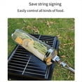 thumbnail image 5 of Rolling Grilling Baskets for Outdoor Barbecue Cage with Handle Grill Bbq Net Tube Stainless Steel Large Round Mesh A, 5 of 10