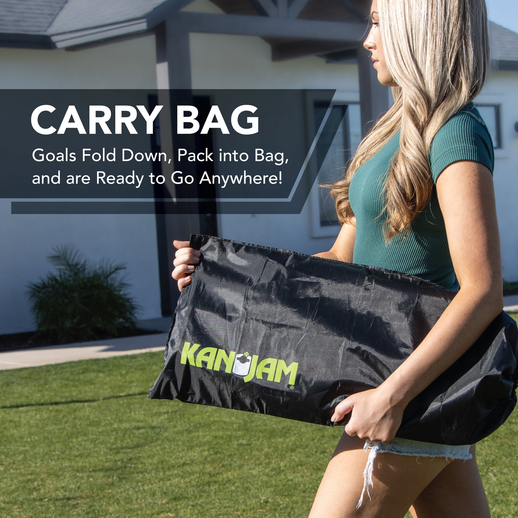 Kan Jam Pack ‘n Go Pickleball Portable 4 Player Pickle Ball Outdoor Game with 2 Paddles and 2 Balls