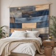 thumbnail image 3 of Navy Blue Brown Wood Large Tapestry for Bedroom Wall Hanging Tapestry, Farmhouse Vintage Wooden Ceiling Backdrop Tapestries Poster Blanket Wall Decor for Teens Room Living Room Dorm 85" x 90", 3 of 8