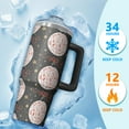 thumbnail image 4 of 30oz Xmas Tumbler with Handle and Straw, Red Christmas Ornaments Stainless Steel Insulated Cup Holiday Gift, 4 of 5