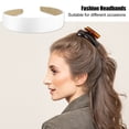 thumbnail image 3 of Diadema de gamuza Unique Bargains Banda para el cabello para mujer Antideslizante Blanco 1 pulgada de ancho, 3 of 7