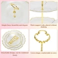 thumbnail image 3 of Unique Bargains 3 Tier Dessert Cupcake Stand Holder with Five Petals Design Clear, 3 of 6