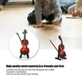 thumbnail image 4 of YAHHU 1:12 Miniature Wooden Instrument Violin Model with Box Simulation Accessory for Dollhouse, 4 of 9